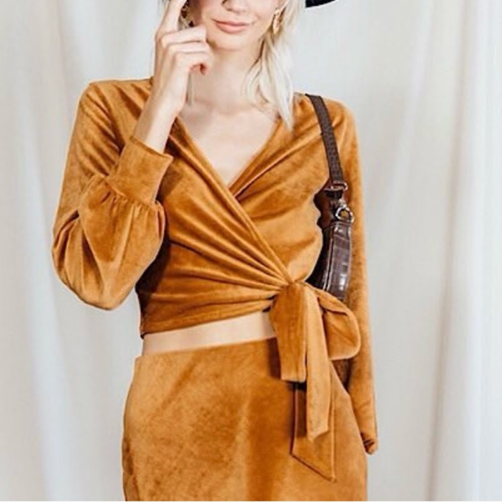 Corduroy Wrap Top